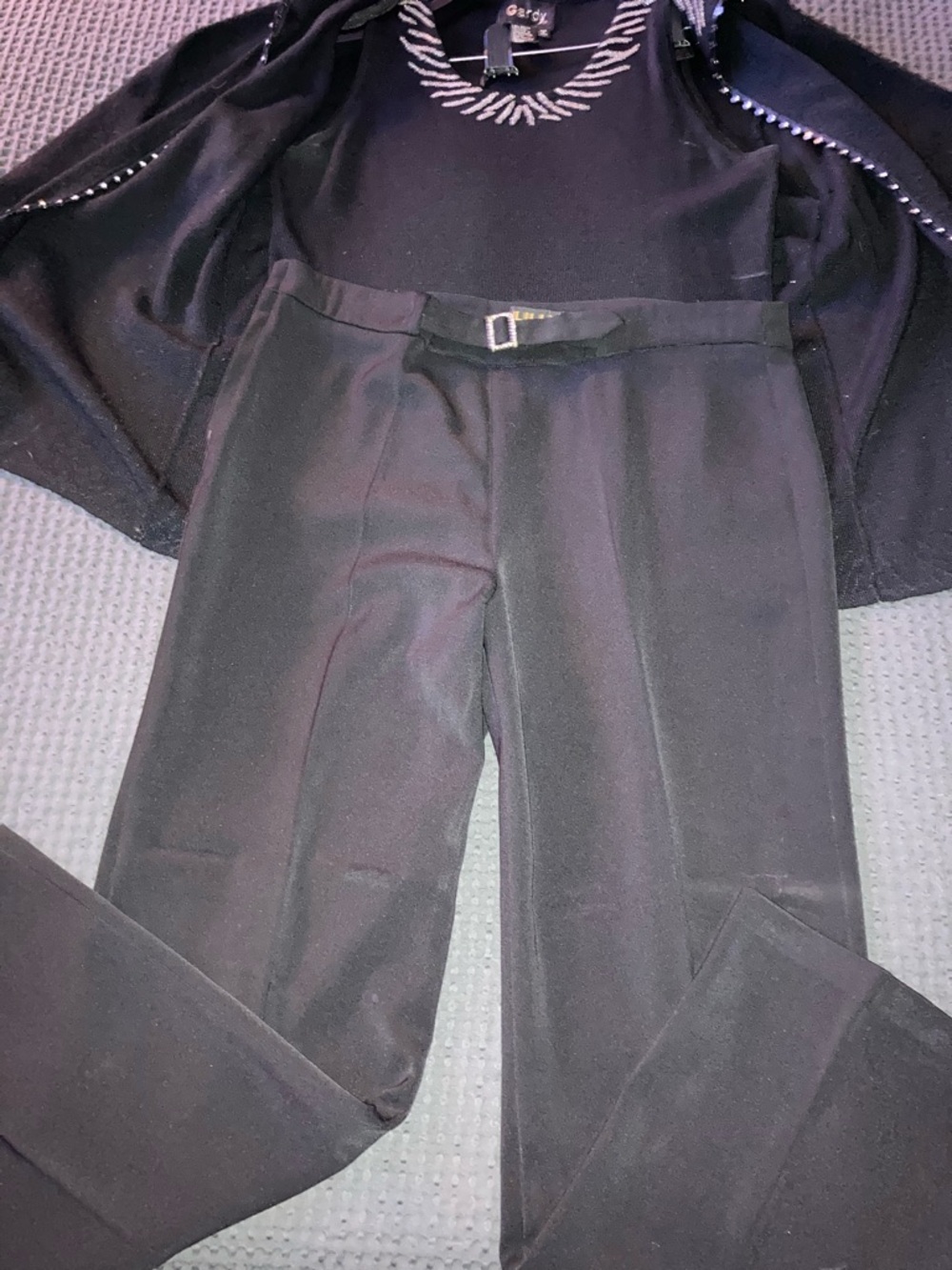 Black Dress Pants with Belt Loop Detail